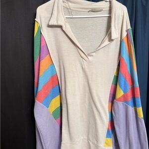 Rainbow Sleeve Women's Hoodie